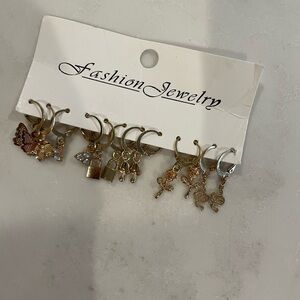 Fashion Jewelry gold tone earrings set